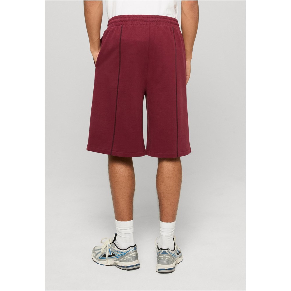 Urban Classics - Contrast Seam Peached Bermuda Korte broek - Rood